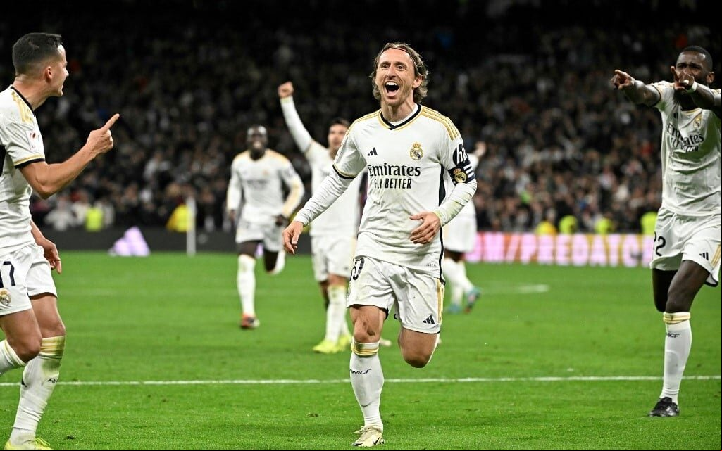 Luka Modric em ação pelo Real Madrid (Foto: JAVIER SORIANO / AFP)