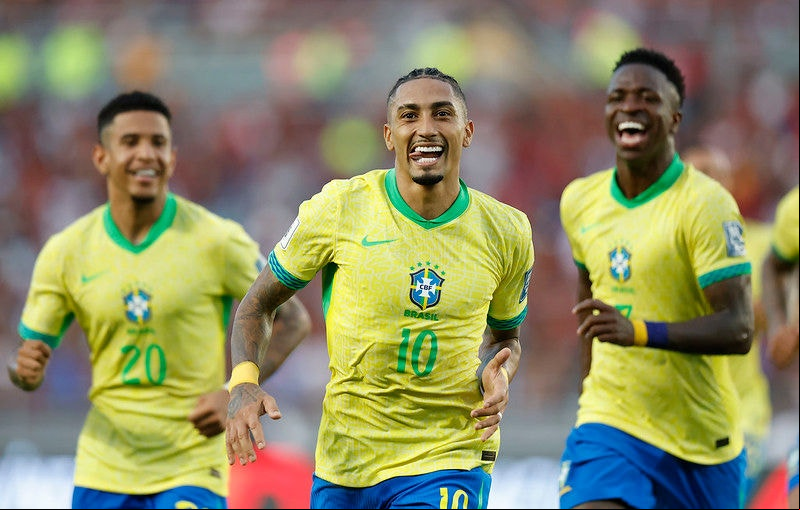 Raphinha marcou o único gol do Brasil no empate em 1 a 1 com a Venezuela