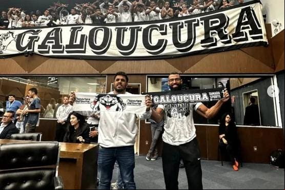 César Gordin (Solidariedade) e seu assessor parlamentar Marcos Vinícius Oliveira de Melo, o Vinicin César Gordin (Solidariedade) e seu assessor parlamentar Marcos Vinícius Oliveira de Melo, o Vinicin