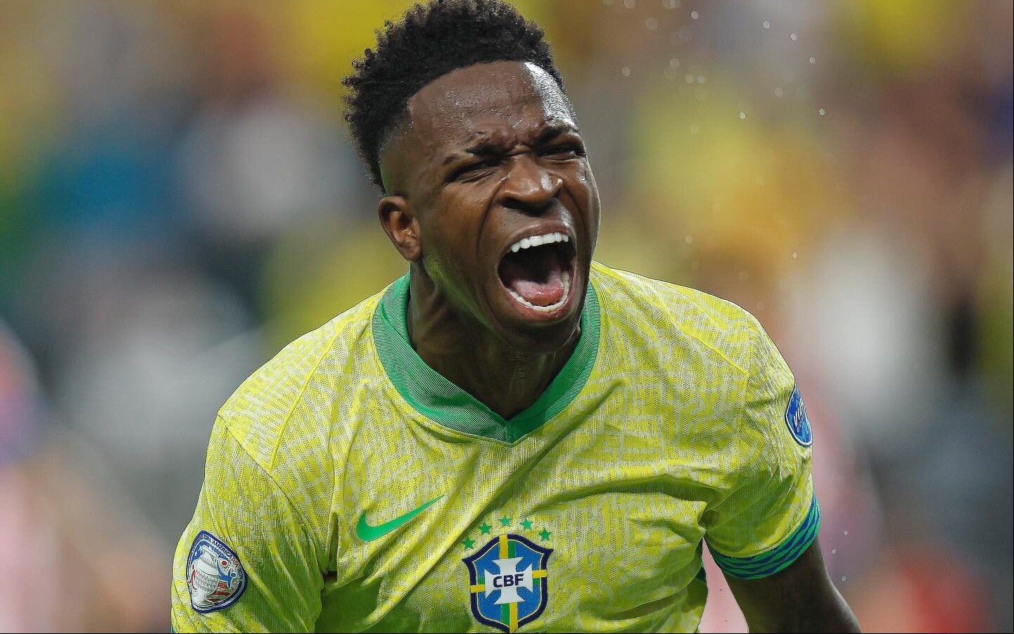 Vini Jr em ação pela Seleção Brasileira (Foto: Reprodução)