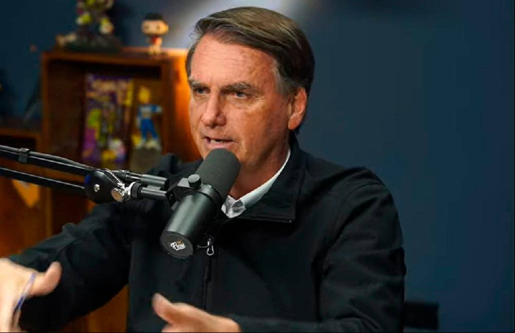 Presidente Jair Bolsonaro (PL) no Flow Podcast na noite desta segunda-feira (08)