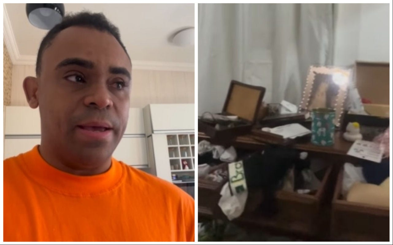 Beg Candeia publicou vídeo nas redes sociais mostrando como a casa ficou