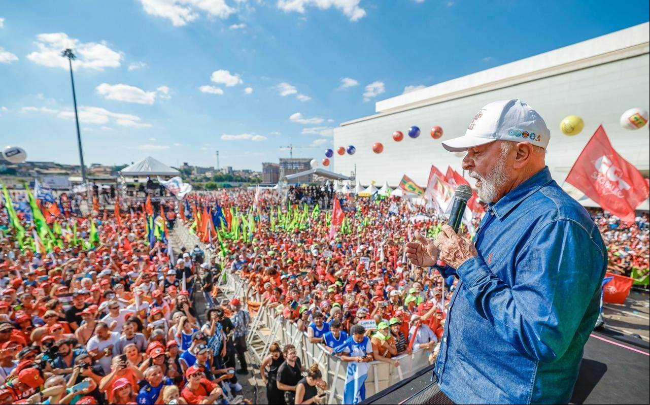 Presidente Lula 1º de maio Presidente Lula durante ato com centrais sindicais em comemoração ao Dia do Trabalhador, em São Paulo.