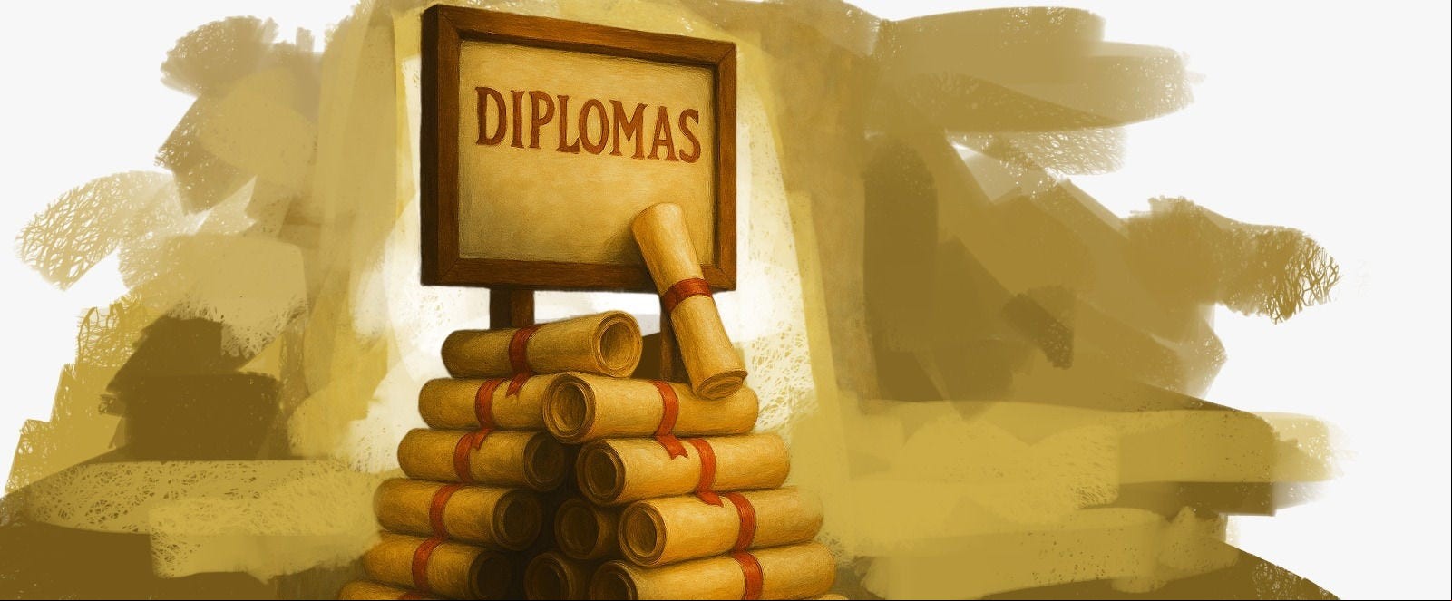 Gente formada recebe salário de ensino médio