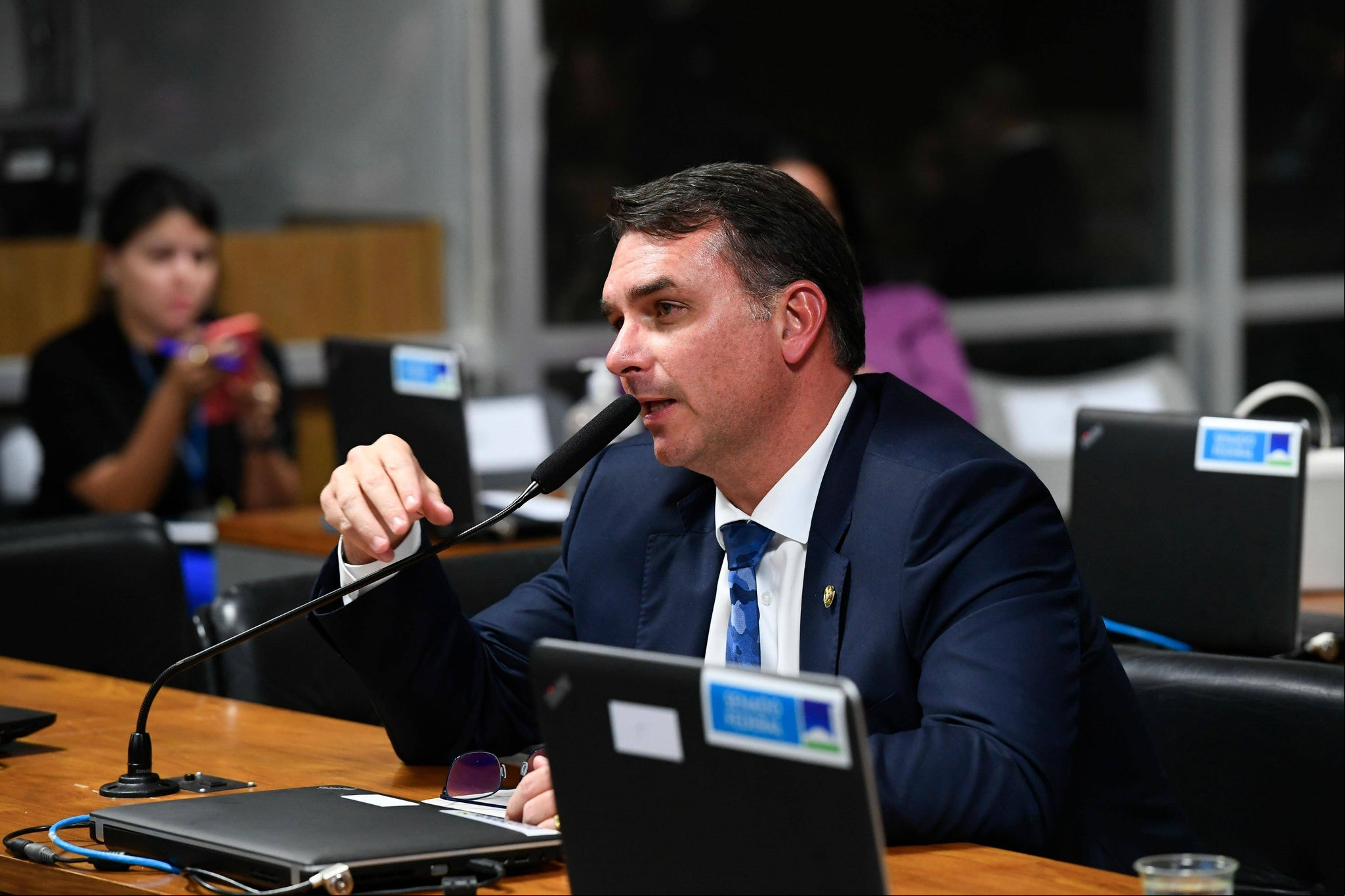 O senador Flávio Bolsonaro O senador Flávio Bolsonaro