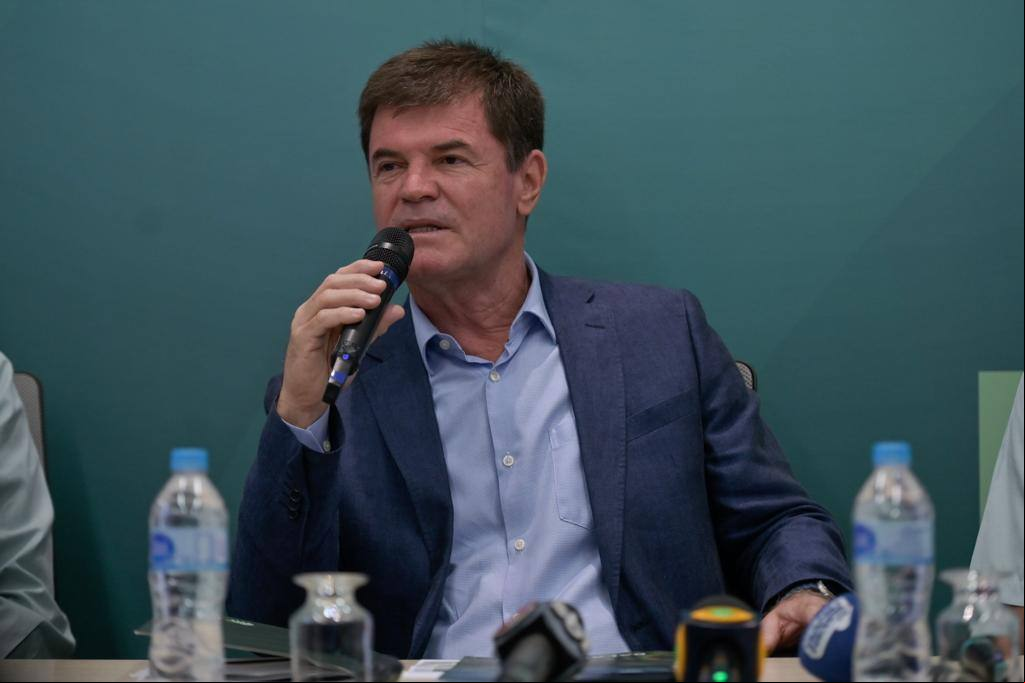 Presidente da Faemg, Antônio Pitangui de Salvo, durante entrevista Presidente da Faemg, Antônio Pitangui de Salvo, durante entrevista coletiva