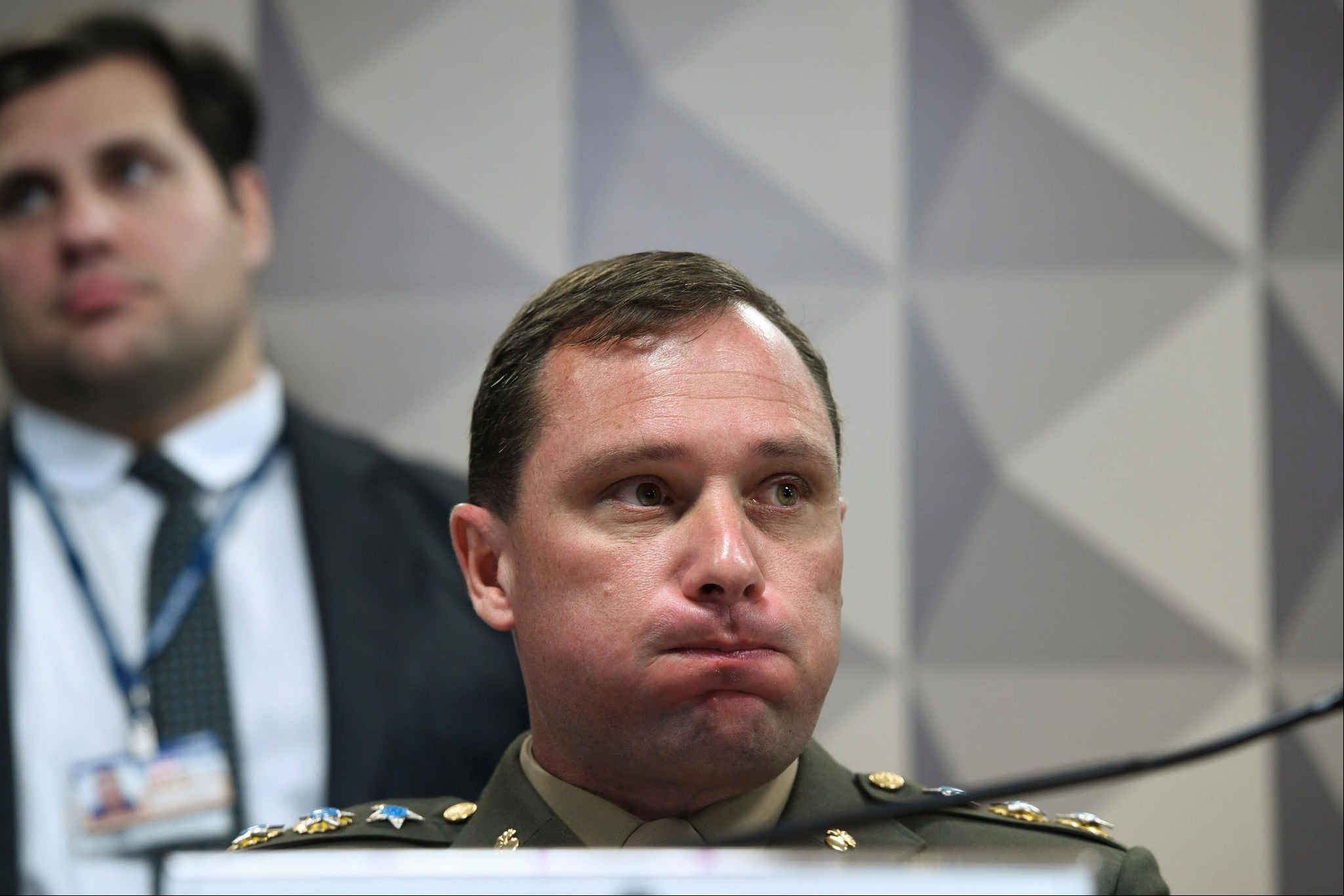 O tenente-coronel Mauro César Barbosa Cid, que foi ajudante de ordens de Bolsonaro, em depoimento na MI do 8 de janeiro O tenente-coronel Mauro César Barbosa Cid, que foi ajudante de ordens de Bolsonaro, em depoimento na MI do 8 de janeiro
