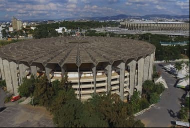 Mineirinho (na parte inferior da imagem, junto ao Mineirão) é a grande praça do esporte olímpico no Estado
