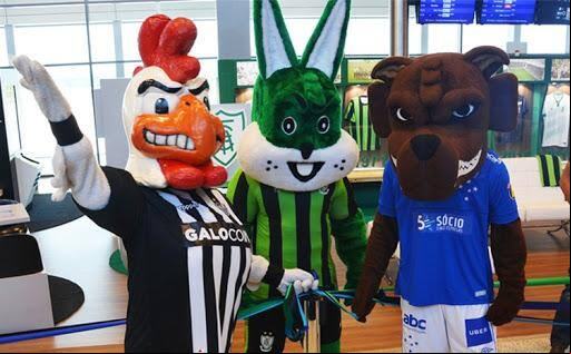Mascotes Mascotes do Atlético, América e Cruzeiro juntos