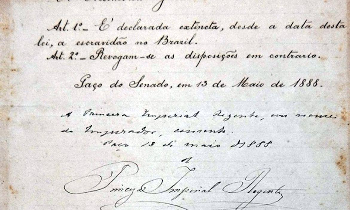 Lei Áurea: abolição da escravatura só ocorreu por luta dos negros, diz estudioso Lei Áurea: abolição da escravatura só ocorreu por luta dos negros, diz estudioso