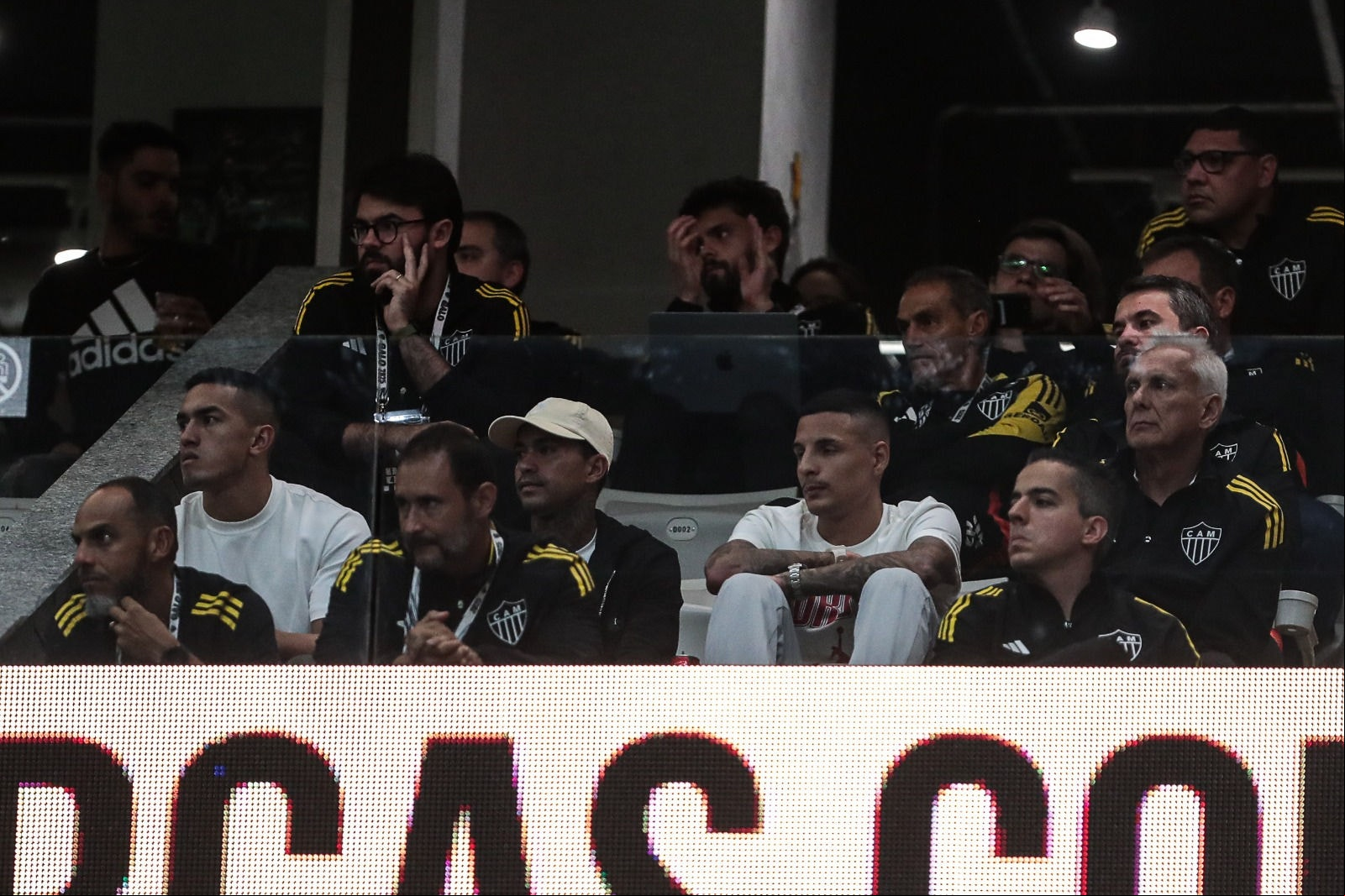 Cuello, Dudu e Arana acompanham a partida entre Atlético Mineiro e Corinthians na Arena MRV