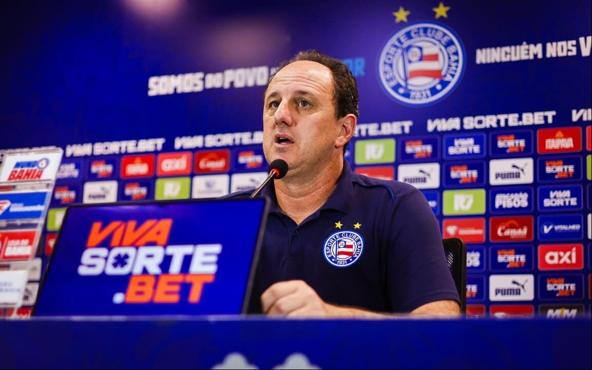 Rogério Ceni em coletiva após vencer o Paysandu (Foto: Letícia Martins / EC Bahia)