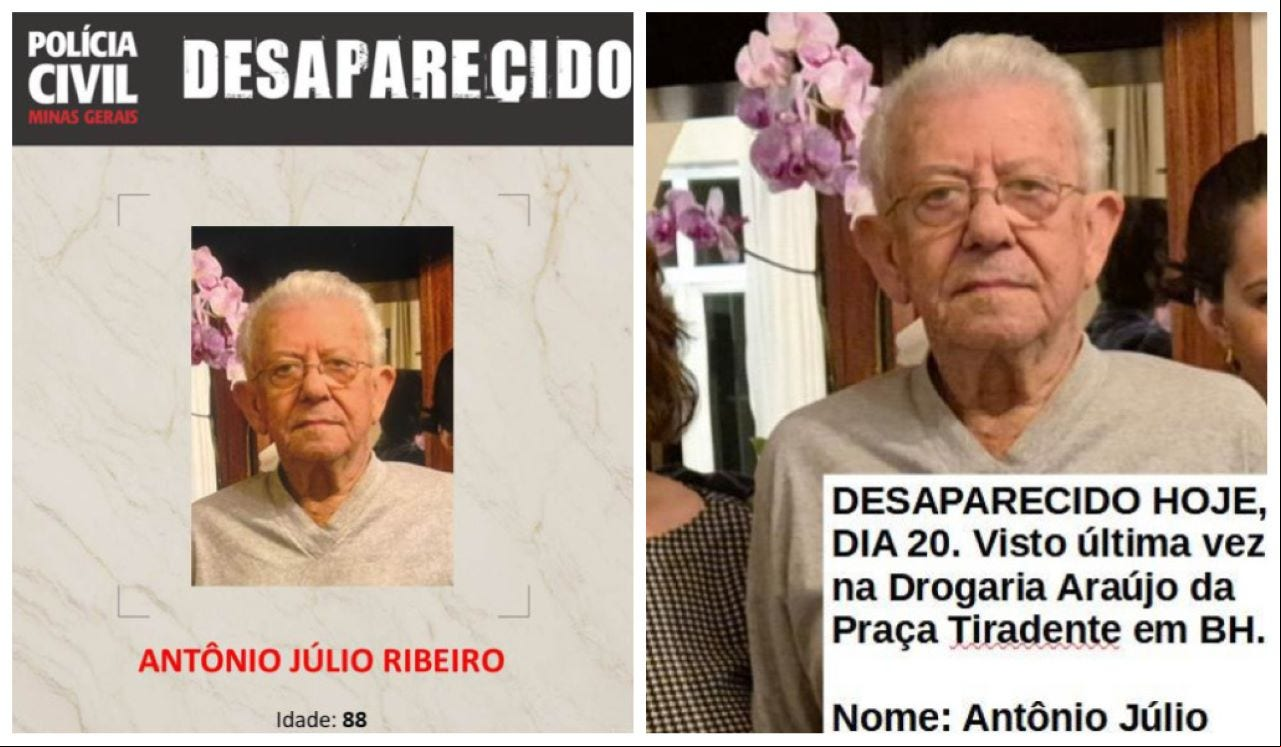 O aposentado Antônio Júlio Ribeiro, de 88 anos